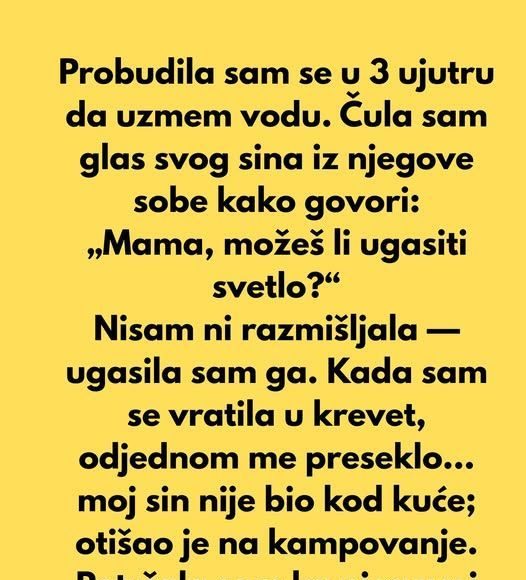 “Probudila sam se u 3 ujutru da uzmem vodu…” - featured image