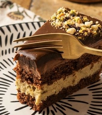 Čokoladno-pistacija torta koja osvaja na prvi zalogaj