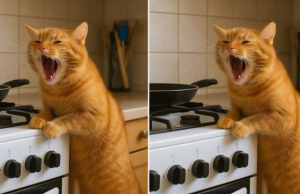 Mačka se čudno ponašala celu veče — i uskoro sam shvatila zašto nije odlazila od šporeta.