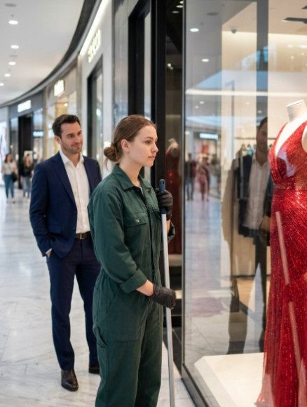 Sedam godina nakon njihovog razvoda, pronašao je svoju bivšu ženu kako radi kao čistačica, tiho zureći u haljinu od milion dolara iza izloga… - featured image