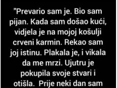 “Prevario sam je, kada sam došao kući…” “Prevario sam je, kada sam došao kući…” - featured image