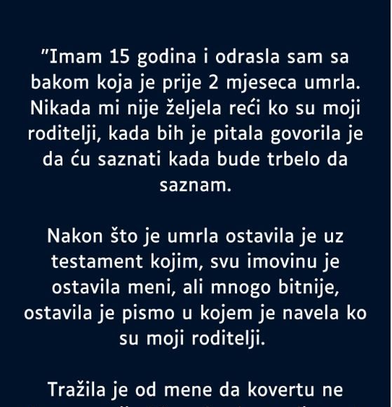 “Imam 15 godina i odrasla sam sa bakom koja je prije 2 mjeseca umrla…” - featured image “Imam 15 godina i odrasla sam sa bakom koja je prije 2 mjeseca umrla…” - featured image