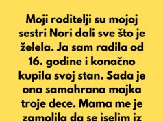 Apsolutno odbijam da se odreknem svog stana zbog svoje sestre i njene troje dece. Apsolutno odbijam da se odreknem svog stana zbog svoje sestre i njene troje dece. - featured image