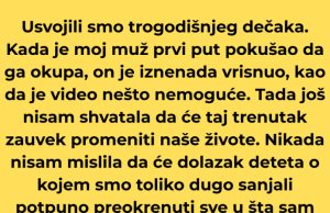 Usvojili smo trogodišnjeg dečaka. Kada je moj muž prvi put pokušao da ga okupa, on je iznenada vrisnuo. Usvojili smo trogodišnjeg dečaka. Kada je moj muž prvi put pokušao da ga okupa, on je iznenada vrisnuo. - featured image