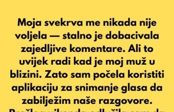 Morala sam snimati uvredljive komentare svoje svekrve da bih svom mužu dokazala koliko je zla