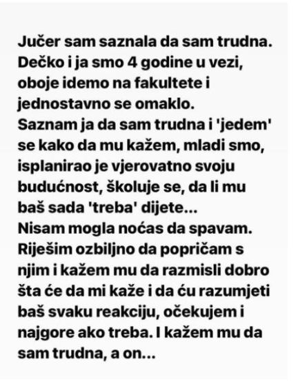 Ostala je TRUDNA i rešila je da KAŽE dečku ali ono ŠTO joj je REKAO nakon TOGA će PAMTITI dok je ŽIVA! - featured image