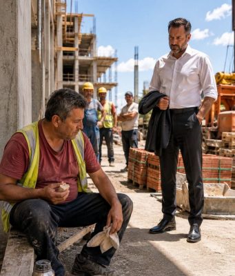 Radnik je brzo sakrio kruh s paštetom kad je ugledao šefa kako mu prilazi. Bio je uvjeren da će ga izgrditi. Ali kad se poduzetnik zaustavio pred njim i vidio što jede, učinio je nešto zbog čega su ostali radnici ostali bez riječi… Radnik je brzo sakrio kruh s paštetom kad je ugledao šefa kako mu prilazi. Bio je uvjeren da će ga izgrditi. Ali kad se poduzetnik zaustavio pred njim i vidio što jede, učinio je nešto zbog čega su ostali radnici ostali bez riječi… - featured image
