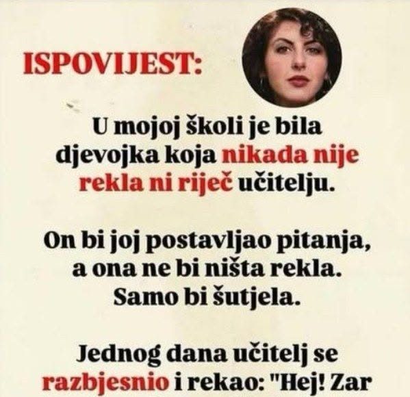 NIKAD NIJE REKLA NI RIJEČ U ŠKOLI: A onda je na tabli napisala jednu rečenicu - featured image NIKAD NIJE REKLA NI RIJEČ U ŠKOLI: A onda je na tabli napisala jednu rečenicu - featured image
