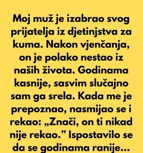 Moj muž je izabrao svog prijatelja iz djetinjstva za kuma… - featured image