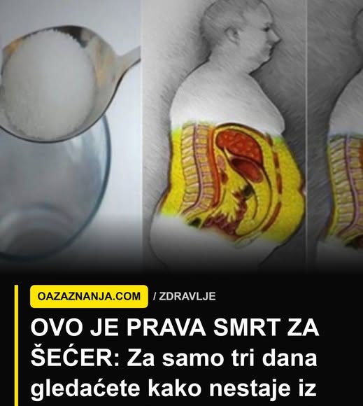 OVO JE PRAVA SMRT ZA ŠEĆER: Za samo tri dana gledaćete kako nestaje iz vas, dok vi gubite težinu! - featured image
