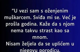 “U tajnoj vezi sam sa ozenjenim muskarcem a onda mi se javila njegova jadna zena…” “U tajnoj vezi sam sa ozenjenim muskarcem a onda mi se javila njegova jadna zena…” - featured image