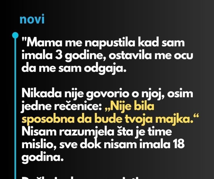 “Majka me je ostavila kada sam imala samo 3 godine i otac se morao brinuti o meni…” - featured image