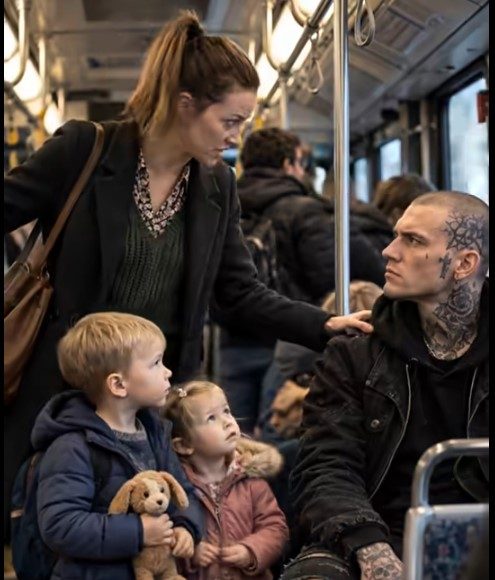 U autobusu je mlada žena s dvoje djece napravila veliku scenu zbog sjedišta i počela vikati na istetoviranog mladića, zahtijevajući da odmah ustane. Ali kada je mladić konačno ustao, cijeli autobus je zanijemio nakon što su putnici ugledali šta je sve vrijeme skrivao. 😨 - featured image U autobusu je mlada žena s dvoje djece napravila veliku scenu zbog sjedišta i počela vikati na istetoviranog mladića, zahtijevajući da odmah ustane. Ali kada je mladić konačno ustao, cijeli autobus je zanijemio nakon što su putnici ugledali šta je sve vrijeme skrivao. 😨 - featured image